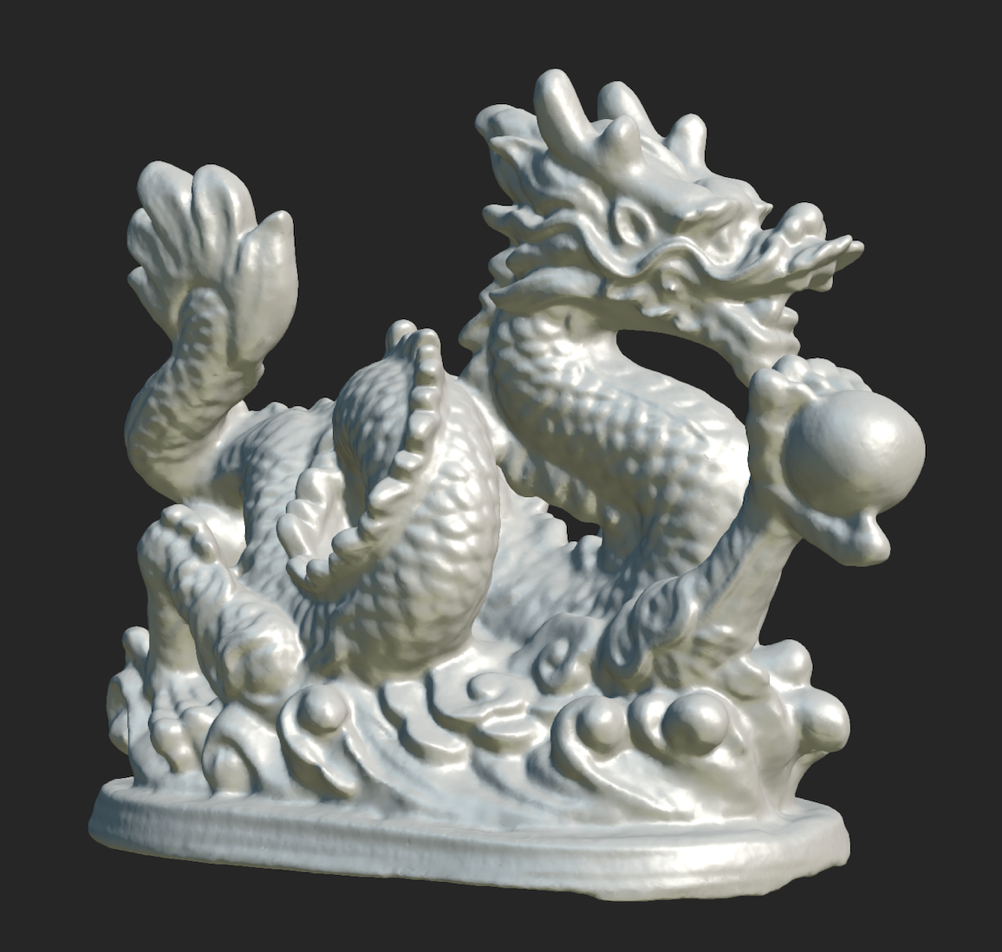 Scanned dragon figure without texture Scanned dragon figure without texture