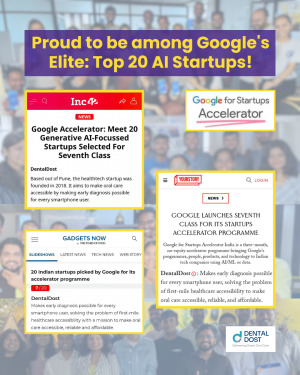 DentalDost, has been selected to participate in the prestigious Google for Startups Accelerator: India program