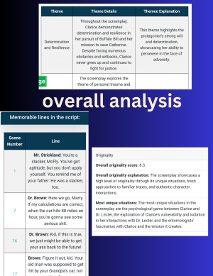 Screenplay analyzed