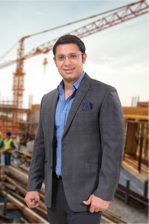 Jeevesh Sabharwal at construction site
