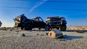 Aftermath of an adrenaline-pumping stunt on the 