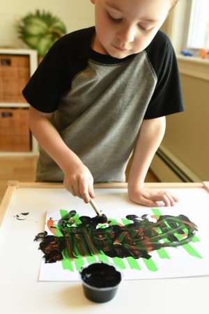 Tiger Tape Resist Art