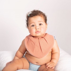 Orange Baby Bandana Bibs