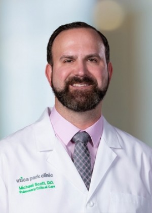 Michael James Scott, DO, a Pulmonologist at his new private practice/clinic, Oklahoma Pulmonary Care in Broken Arrow