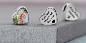 Engraved photo charms