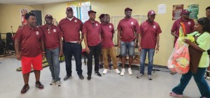 Alumni of GSTS, Takoradi, getting ready to volunteer at a food pantry in Columbus,