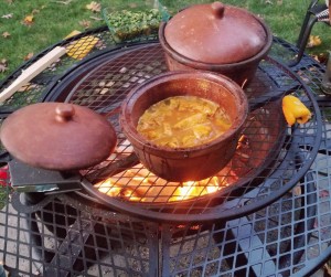 Cooking outdoors with Miriams Large Pot