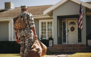 Veteran Walking to Housing