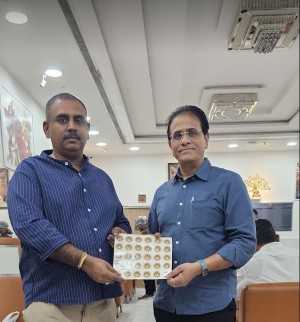 Sattvik Certified Stickers being handed over to Arya Bhavan