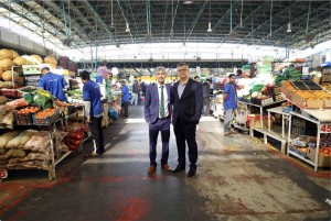 Azam Pasha (on the right), and Rohit Majhi (on the left) at Central Fruit Market, Al Aweer, Dubai