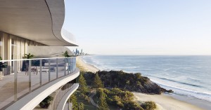 Artist impression looking north over a balcony at Burly, coming soon to North Burleigh