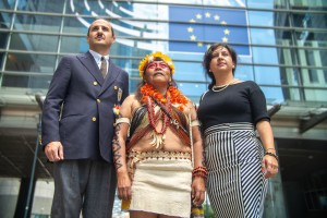 Luis Felipe Fernández-Salvador y Campodónico, Manuela Emi and Luisana Carcelén at the EU Parliame