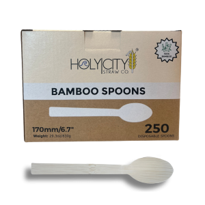 Holy City Straw Co. 250 count box of unwrapped spoons