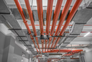 plumbing including HVAC pipes
