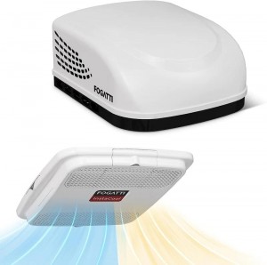 FOGATTI RV Air Conditioner with Heat Strip, 15000 BTU, White