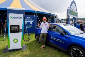Chris Evans at the  bp pulse EV silent disco