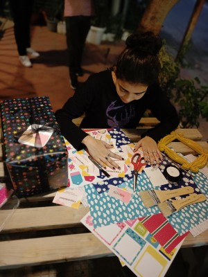 Kalyani handmaking and packaging her products
