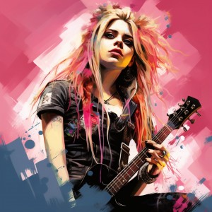 avril lavigne punk rock princess with guitar