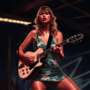 taylor swift electric guitar illustration