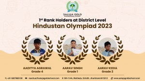 1st Rank Holders at District Level Hindustan Olympiad 2023