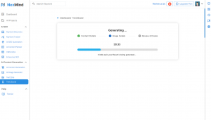NexMind Text2Social Screenshot Dashboard