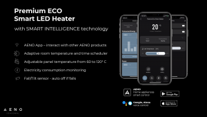 AENO Smart LED Heater - Smart Control via Mobile App