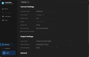 output settings