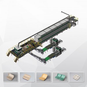 Automatic In Line Hotpress Egg Carton Machine