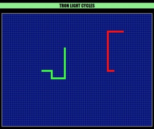 TRON Light Cycles Generated by ChatGPT and Generative AI.