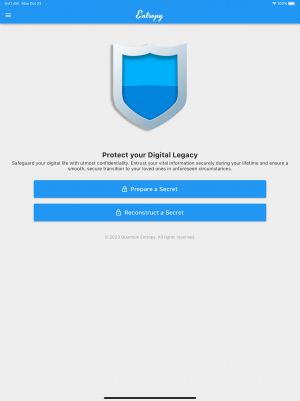 Entropy Keycrypt on an iPad