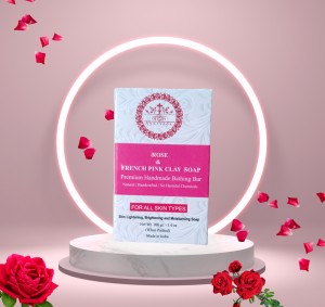 rose pink clay soap
