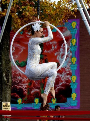 Beacon Bonfire 2022 Amanda Janec Aerialist Ron English Photo Credit Courtesy of Beacon Bonfire