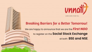 the first NGO to be listed on NSE and  BSE