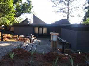 The entrance gallery showing the unusual planes, angles, and spaces