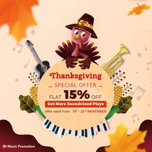 thanksgiving day Sale on Soundcloud promotion