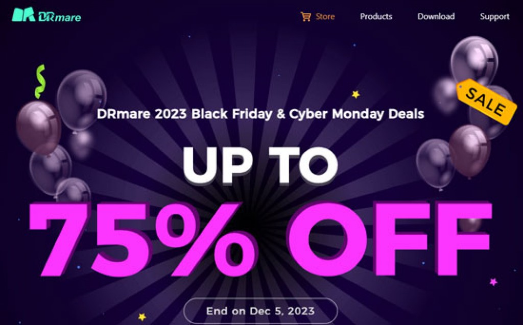 DRmare 2023 Black Friday Up to 75 Off for Everyone IssueWire