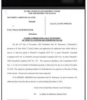 Pro Se Escalante Father Calls the Judge’s Request for Time Extension ‘Meritless’  
