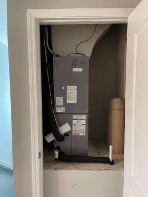 closet air handler installation