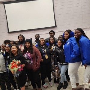 The students of Paine College celebrate Dr. April K