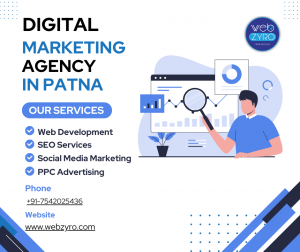 Blue And White Modern Illustrative Digital Marketing Agency Facebook Post