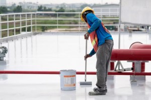 construction worker coating epoxy paint roof slab water proof protection 33835 462