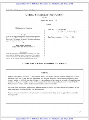 Johnson County Chief Judge & District Judge Under Criminal Claims inside Kids Custody Cases, KS Dad Restoring Justice  