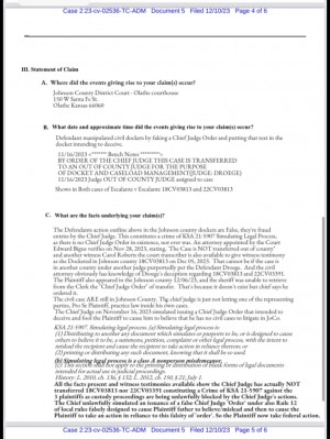 Johnson County Chief Judge & District Judge Under Criminal Claims inside Kids Custody Cases, KS Dad Restoring Justice  