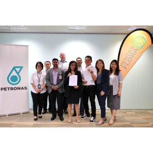 The PETRONAS Lubricants International and Pentas Flora team during the MoU Signing Ceremony.