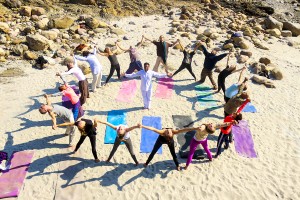 Yoga Class at the beach