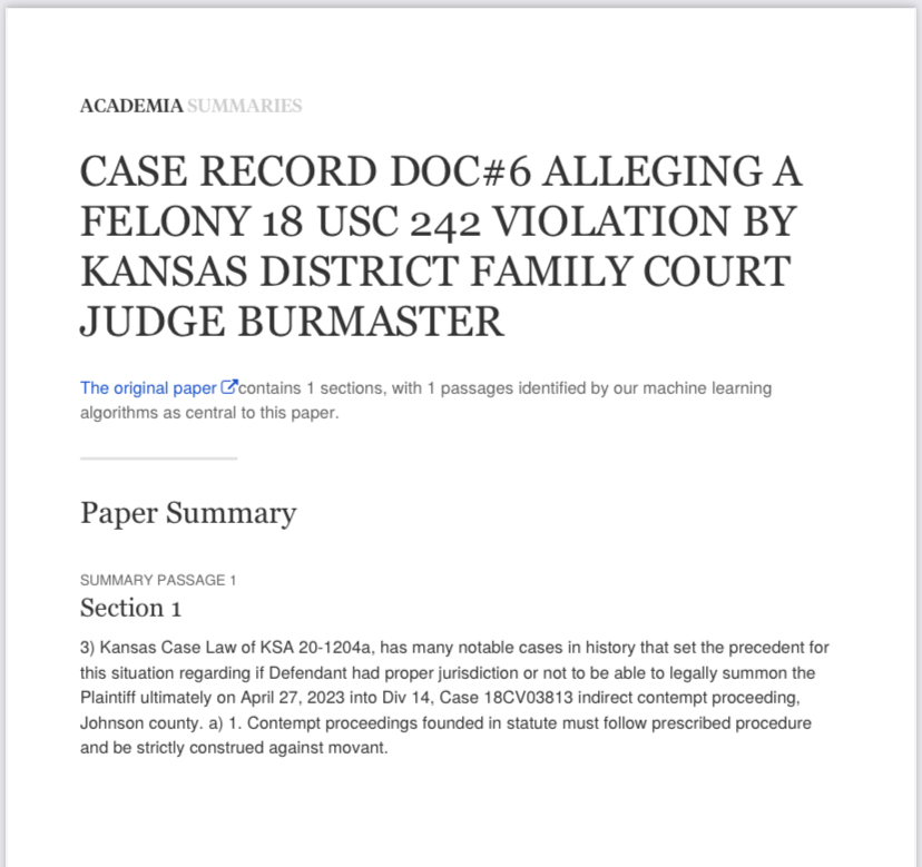 JoCo Family Court Judge Paul Burmaster Facing Felony for Unlawfully