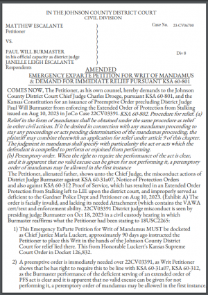 Kansas Judge Burmaster Set to Stand Trial Against Pro Se Fathers Lawsuit & Claims of Destroyed Daughters Companionship  