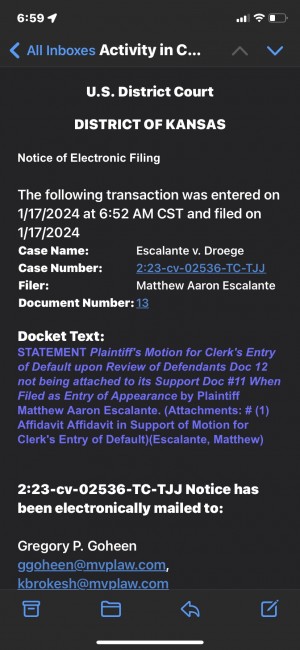 2 Children Plaintiffs Represented By Pro Se Dad Have Sued Johnson County Chief Judge; PreTrial Dad Nearly Pins Chief