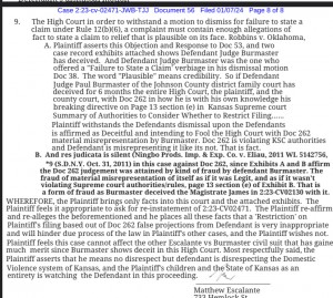Objection Evidence of Gag Order Fraud May Have Just Implicated Burmaster in his Attempt to Evade a Fathers Lawsuit