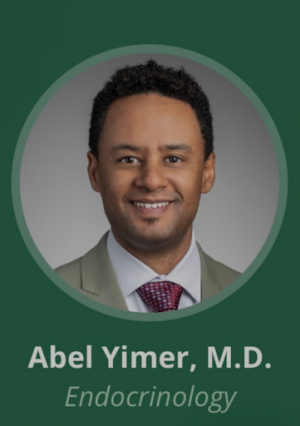 Abel Yimer, MD, an Endocrinologist with Sentara Endocrinology Specialists
